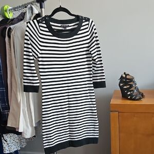 2/$20 Banana Republic - Black and White Striped Dress - Size XS